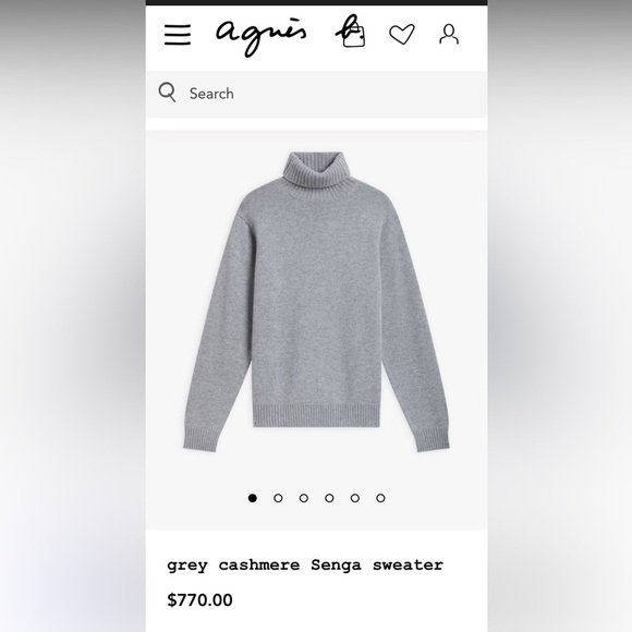 Agnes B - grey cashmere Senga sweater NWOT
MSRP $770.00 usd - Picture 10 of 10
